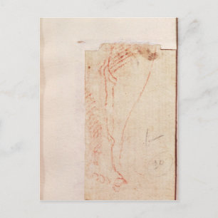 Studium der an das Kreuz gefangenen Füße Christi Postkarte