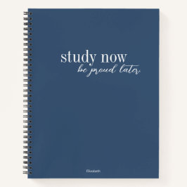Studium jetzt stolz sein später moderne dunkelblau notizbuch