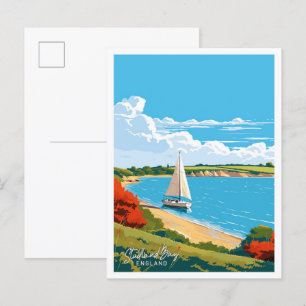 Studland Bay England Reisen Vintage Abbildung Postkarte