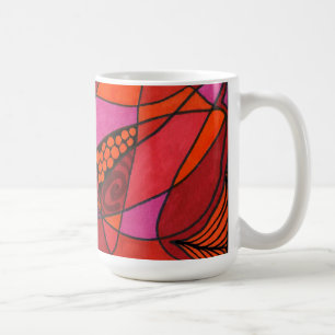 "Study in Reds" Abstrakte Design-Tasse Kaffeetasse