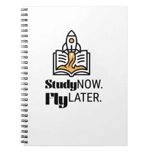 Study Now Fly Later – Student Motivation Notizblock (Vorderseite)