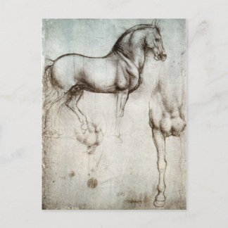 Study of horses - Leonardo da Vinci Postkarte