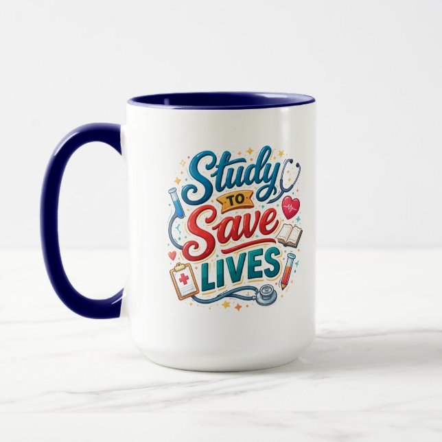 Study to Save Lives | Doctor Appreciation Tasse (Links)