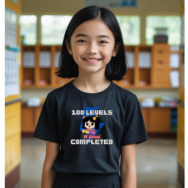 Stufe 100 abgeschlossen: 100 Schultage für Mädchen T-Shirt