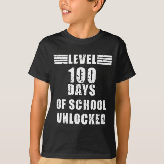 Stufe 100 des coolen Gamer-Jungen in der Schule T-Shirt