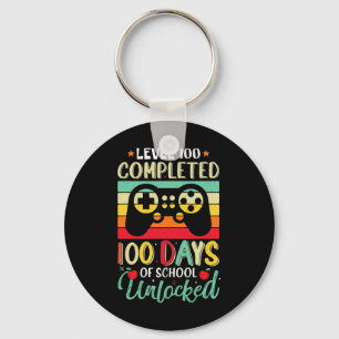 Stufe 100 Schultage Abschluss Gamer Boy Level Schlüsselanhänger