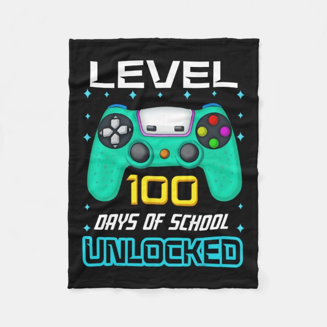 Stufe 100 Schultage ungesperrt 100. Fleecedecke (Vorderseite)