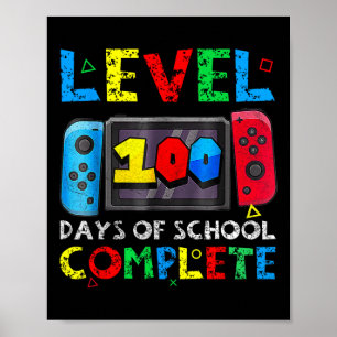 Stufe 100 Schultage Vollendung 100. Tag Poster