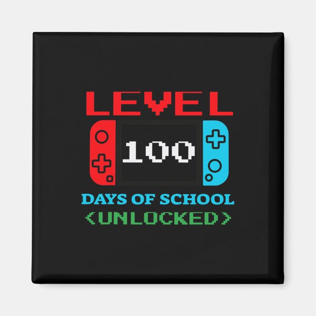 Stufe 100 Tage der Schule entsperrt 3 Magnet (Vorne)