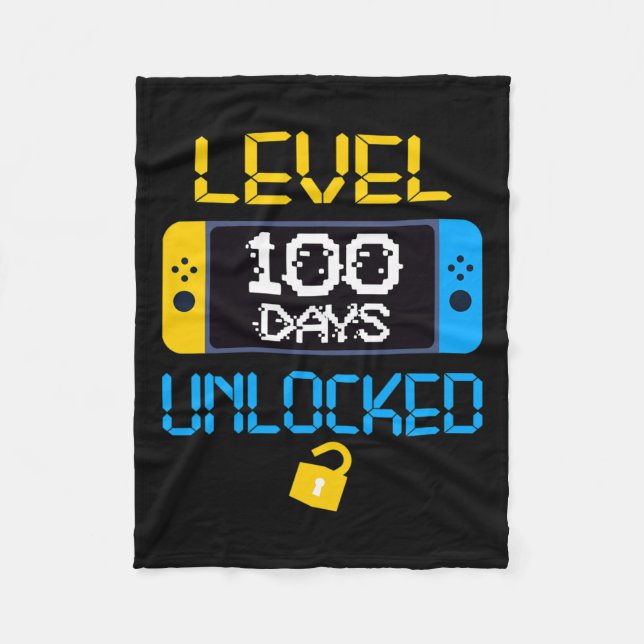 Stufe 100 Tage Schulfreund Fleecedecke (Vorderseite)