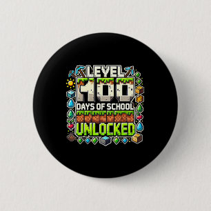 Stufe 100 Tage Schulstufe ungesicherte Pixel Art Button