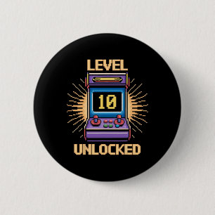 Stufe 10 Entsperren GeburtstagsGamer 10 Jahre alte Button