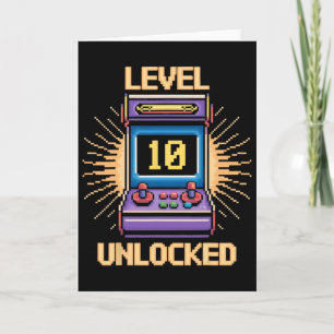 Stufe 10 Entsperren GeburtstagsGamer 10 Jahre alte Karte