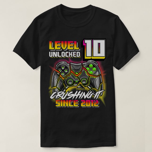 Stufe 10 Entsperrtes Breushing It 2012 Video Game  T-Shirt (Design vorne)
