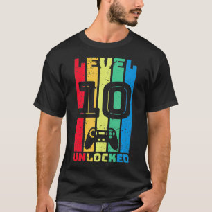 Stufe 10 Gaming Geburtstagsgeschenk für 10 Ye T-Shirt