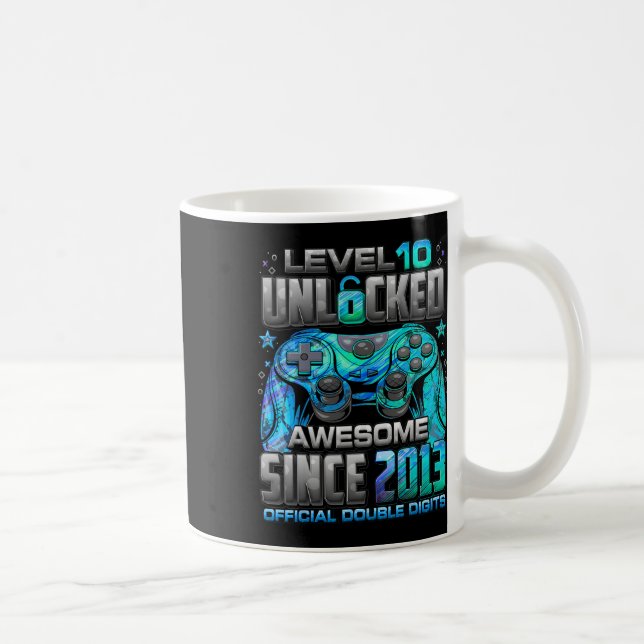 Stufe 10 Phantastisch seit 2013 10. Geburtstag Kaffeetasse (Rechts)
