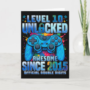 Stufe 10 Phantastisch seit 2015 10. Geburtstag Karte