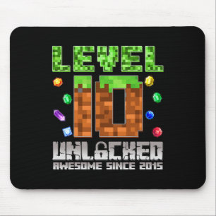 Stufe 10 Phantastisch seit 2015 10 Pixel Ga Mousepad