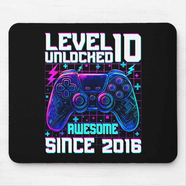 Stufe 10 Phantastisch seit 2016 10. Geburtstag Mousepad (Vorne)