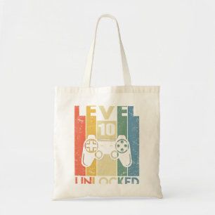 Stufe 10 Ungesperrtes Shirt Funny Video Gamer 10. Tragetasche