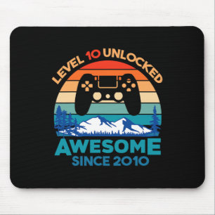 Stufe 10 Unverschlossen Geburtstag 10 Jahre alt Ph Mousepad