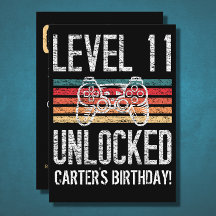 Stufe 11 Entsperrte 11. Geburtstag Personalisiert