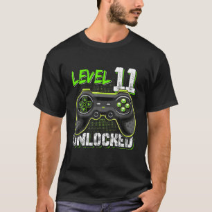 Stufe 11 Entsperrte Geburtstagskinder 11. Videospi T-Shirt