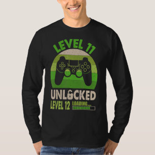 Stufe 11 Entsperrte Stufe 12 Laden 12. Geburtstag T-Shirt