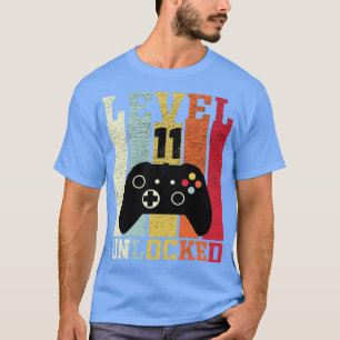 Stufe 11 Entsperrtes Sonnenvideo 11. Geburtstagsge T-Shirt