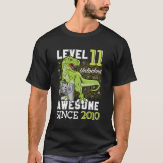 Stufe 11 Phantastisch seit 2010 11 Jahre Gamer T-Shirt