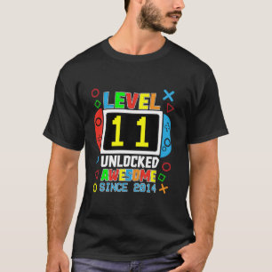 Stufe 11 Phantastisch seit 2014 Videospiel Bi T-Shirt