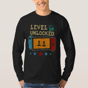 Stufe 11 Ungesperrter Funny Video Gamer 11. Geburt T-Shirt