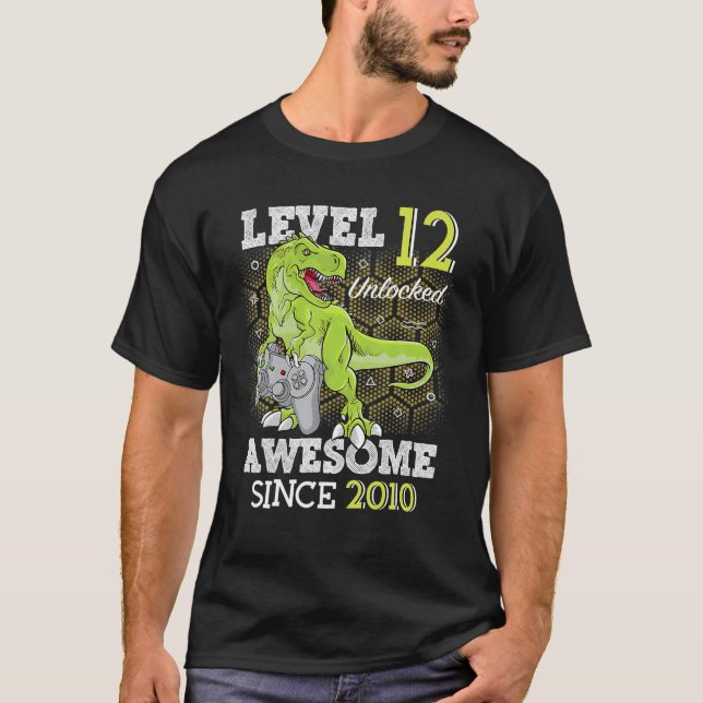 Stufe 12 Phantastisch 2010 12 Y/O Gamer Bi T-Shirt (Vorderseite)