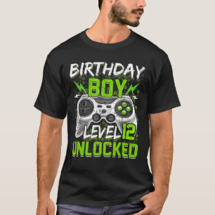 Stufe 12 unverschlossener Gamer 12. Geburtstagsges T-Shirt
