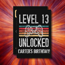 Stufe 13 Entsperrte 13. Geburtstag Personalisiert