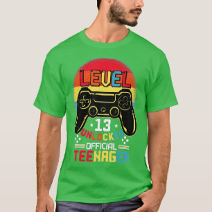 Stufe 13 Entsperrte 13. Video Geburtstagsgeschenk T-Shirt
