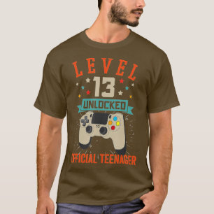 Stufe 13 Entsperrte 13. Video Geburtstagsgeschenk T-Shirt