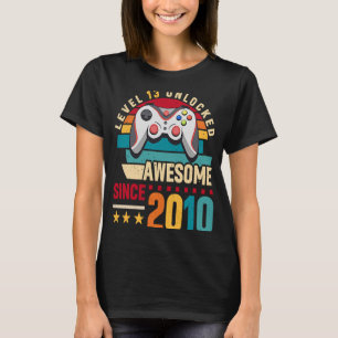 Stufe 13 Ungesperrter Gamer 13. Junge im Alter von T-Shirt