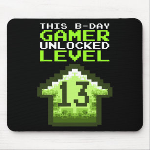 Stufe 13 Unverriegeltes Geburtstagsvideospiel 13. Mousepad