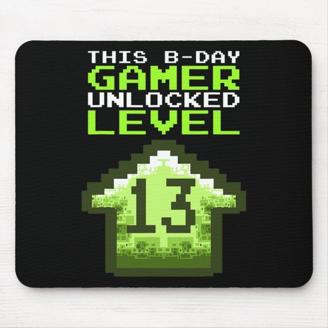 Stufe 13 Unverriegeltes Geburtstagsvideospiel 13.  Mousepad (Vorne)
