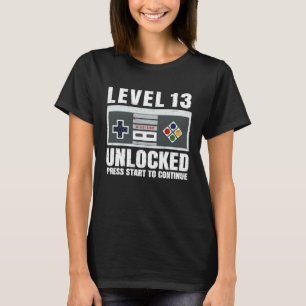 Stufe 13 Unverschlossene 13 Jahre alter Gamer 13. T-Shirt