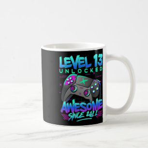 Stufe 13 Unverschlossene 13 Jahre Junge Geburtstag Kaffeetasse