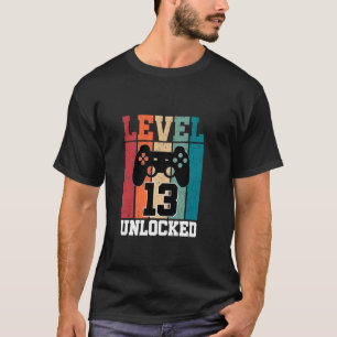 Stufe 13 Unverschlossene 13-jährige Funny Gamer 13 T-Shirt
