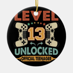 Stufe 13 Unverschlossener Offizieller Teenager 13. Keramik Ornament