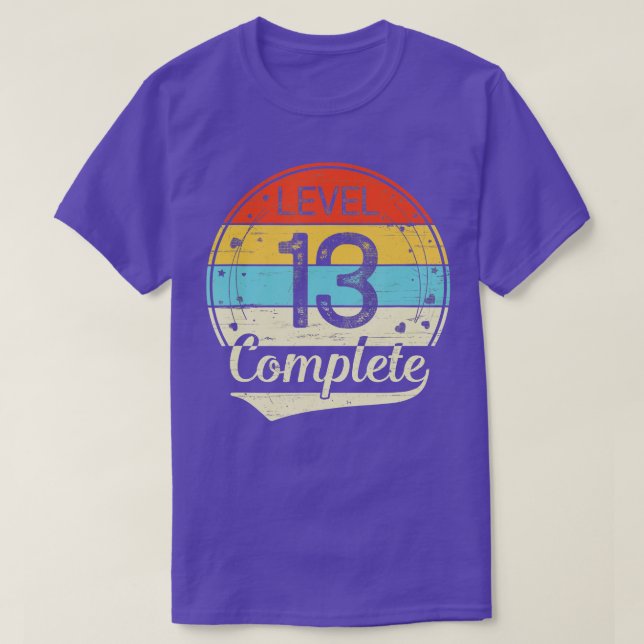 Stufe 13 Vollständiges Geschenk zum 13. Hochzeitst T-Shirt (Design vorne)