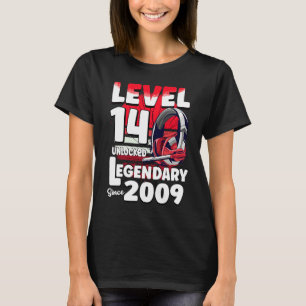 Stufe 14 Jahre unverschlossen Seit 2009 14. Gamer T-Shirt
