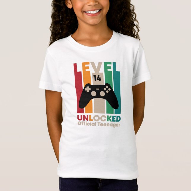 Stufe 14 Offizieller Jugendlicher, 14. Geburtstag T-Shirt (Vorderseite)