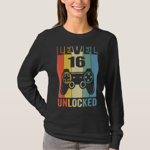 Stufe 14 Unverriegelter Videospieler 14. Geburtsta T-Shirt