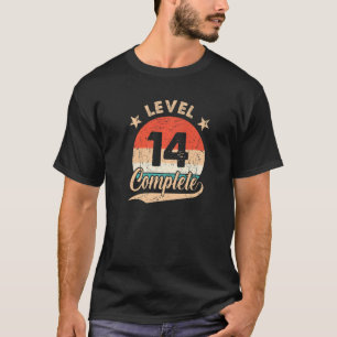 Stufe 14 Vollständiger Retro 14. Hochzeitstag T-Shirt