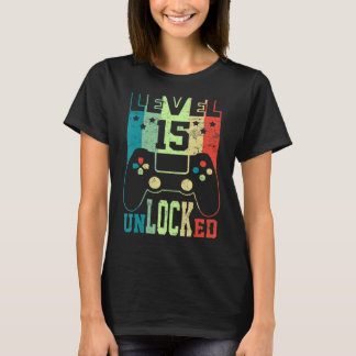 Stufe 15 Ungesperrtes Shirt Funny Video Gamer 15. 